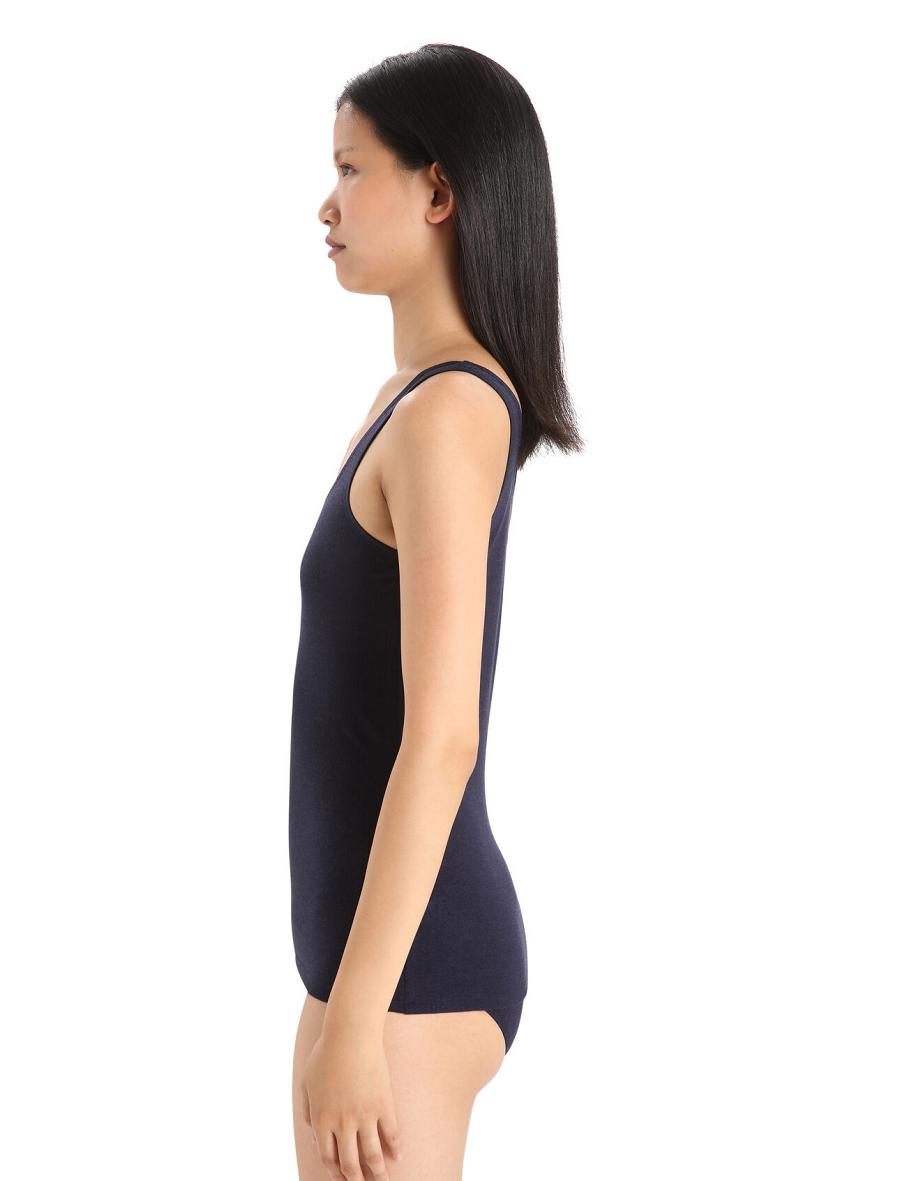 Sous Vêtement Icebreaker Merino Siren Tank Top Femme Bleu Marine | FR 1712ZUTG